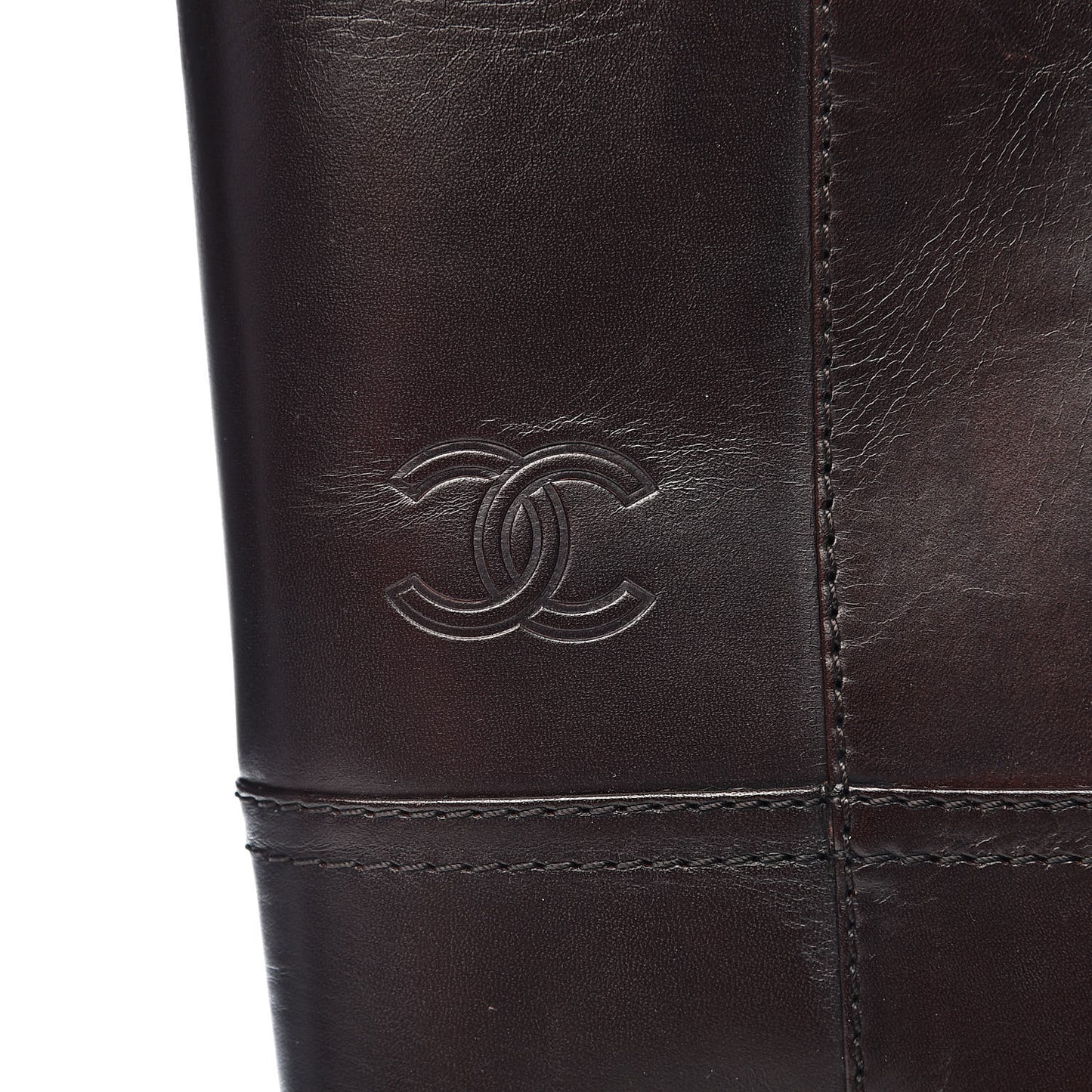 Calfskin CC Wyoming Knee High Boots 38 Dark Brown