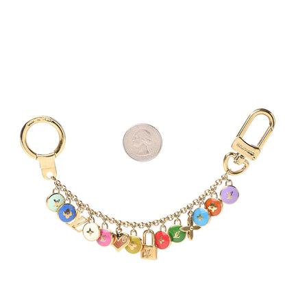 Louis Vuitton Metal Enamel Pastilles Key Chain Bag Charm Multicolor 2 of 3
