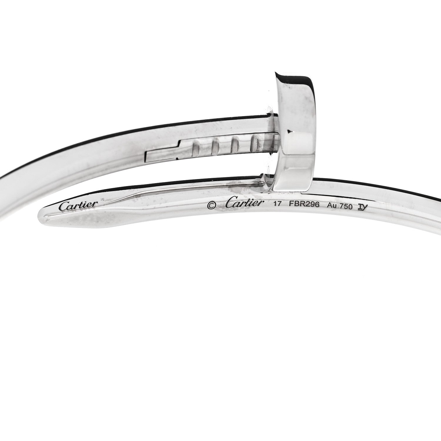 Cartier 18K White Gold Juste Un Clou Bracelet 17 4 of 5