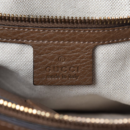 Gucci Pebbled Calfskin Medium Bamboo Shopper Tote Acero 7 of 12
