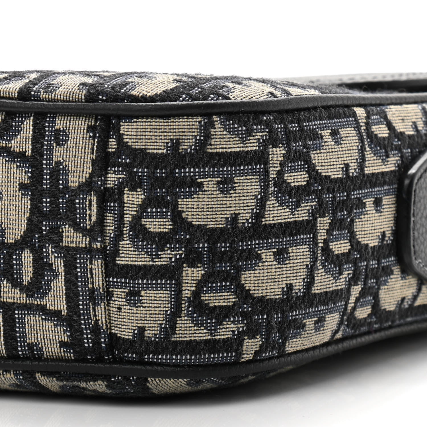 Christian Dior Grained Calfskin Oblique Mini Saddle Messenger Black 9 of 10