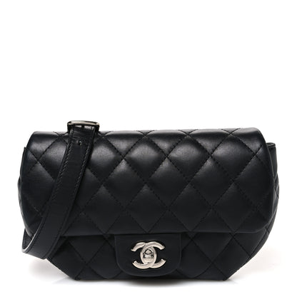 Chanel Calfskin Quilted CC Uniform Flap Belt Bag Black 1 of 10