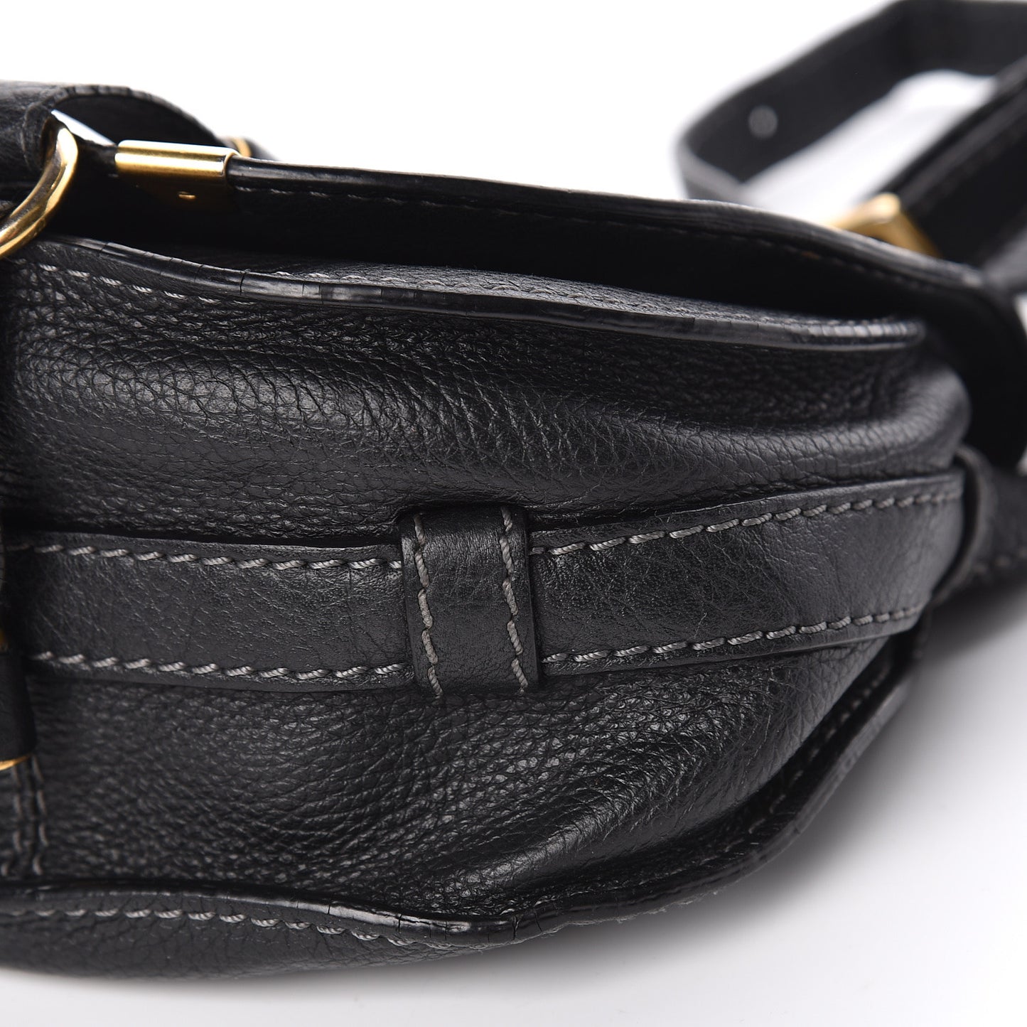 Calfskin Mini Marcie Round Crossbody Bag Black