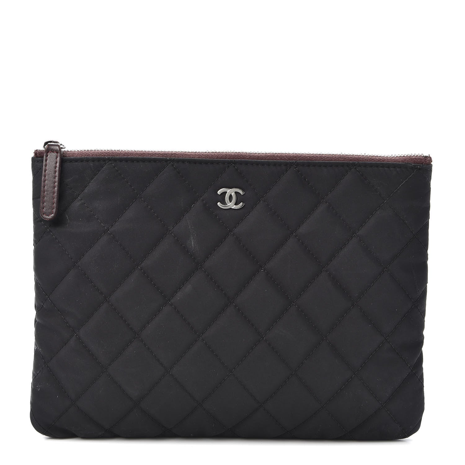 Chanel Nylon Quilted Medium Cosmetic Case Black 1 of 8