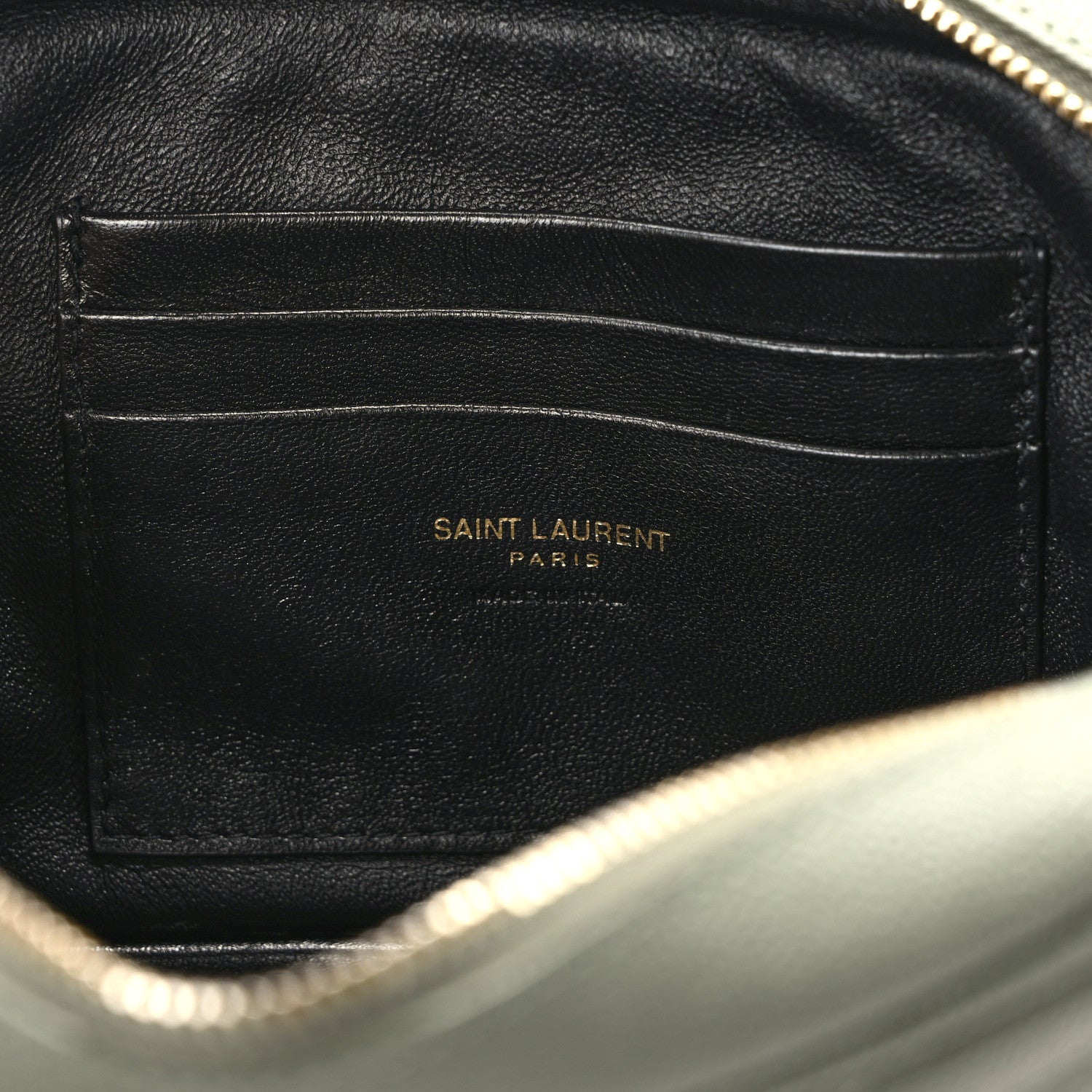 Saint Laurent Grain De Poudre Matelasse Monogram Mini Lou Camera Bag Light Sage 6 of 11