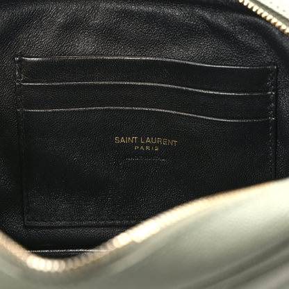 Saint Laurent Grain De Poudre Matelasse Monogram Mini Lou Camera Bag Light Sage 6 of 11