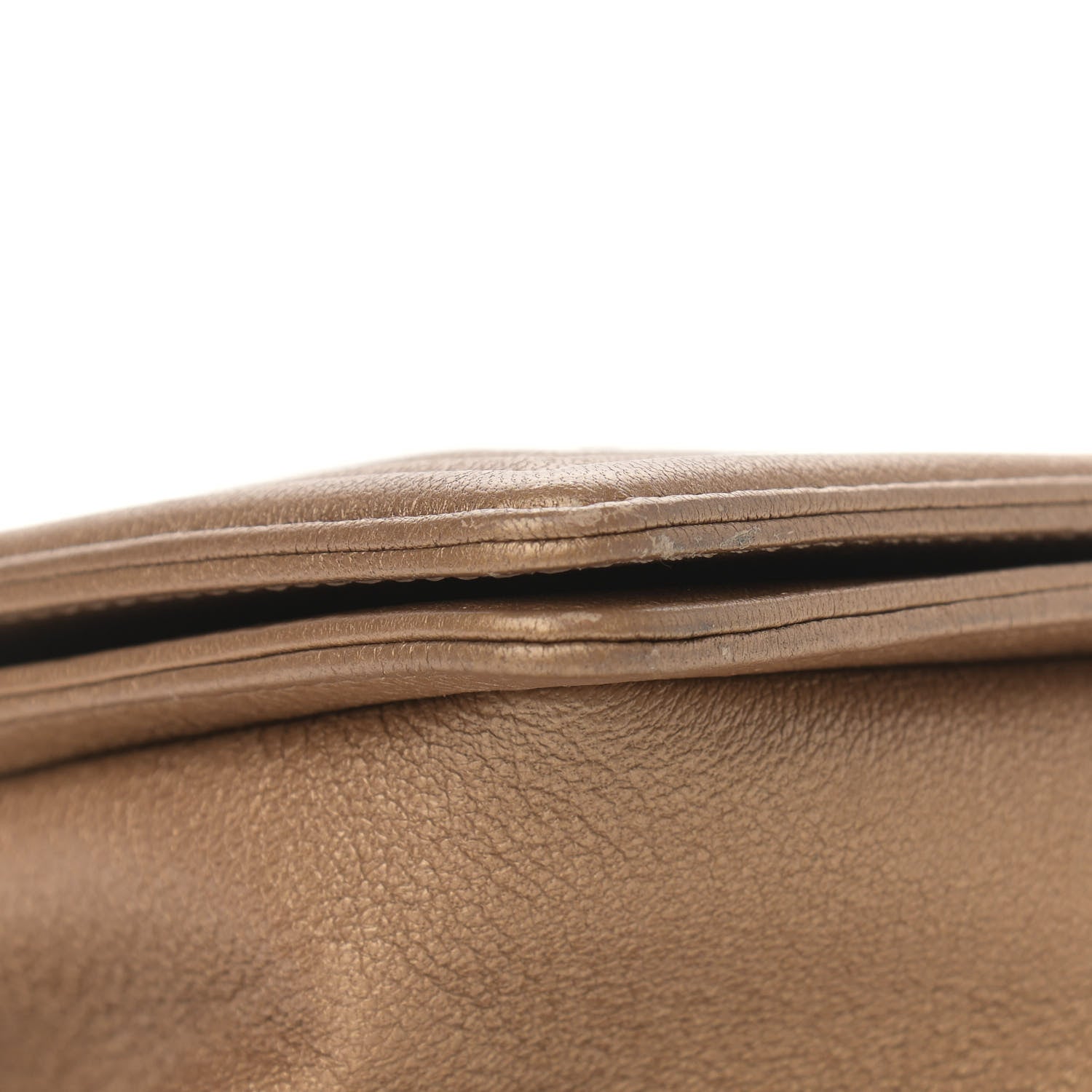 Chanel Metallic Lambskin Medium Golden CC Boy Flap Dark Gold 8 of 15
