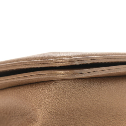 Chanel Metallic Lambskin Medium Golden CC Boy Flap Dark Gold 8 of 15