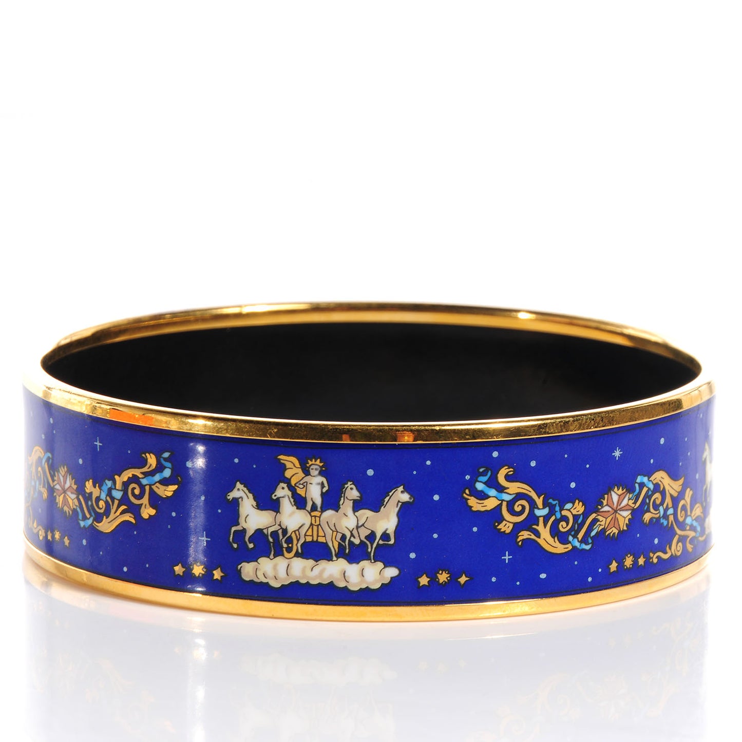 Enamel Printed Celestial Mythology Wide Bracelet 70 Bleu