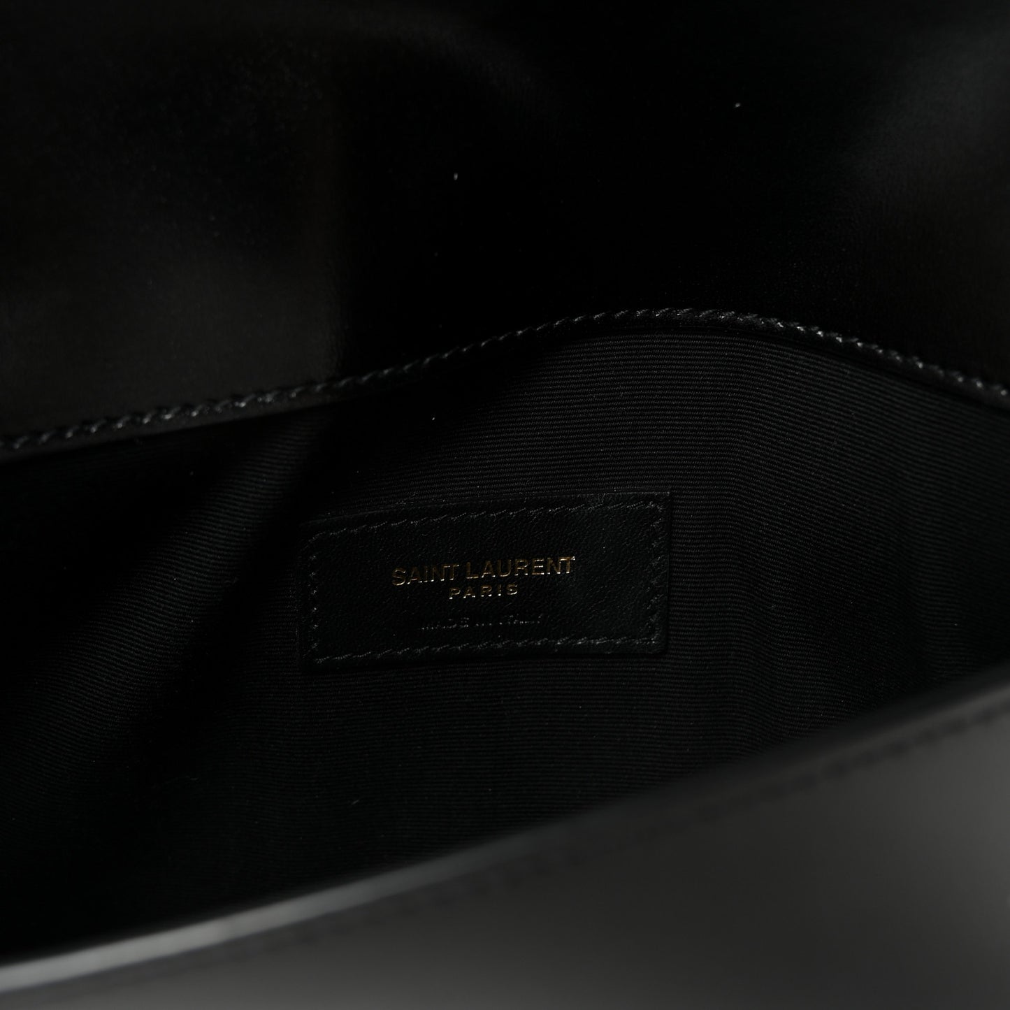Smooth Shiny Calfskin Monogram Uptown Pouch Black