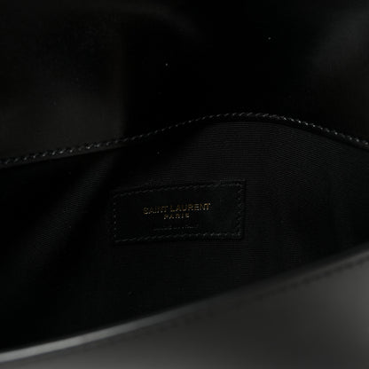 Saint Laurent Smooth Shiny Calfskin Monogram Uptown Pouch Black 6 of 7