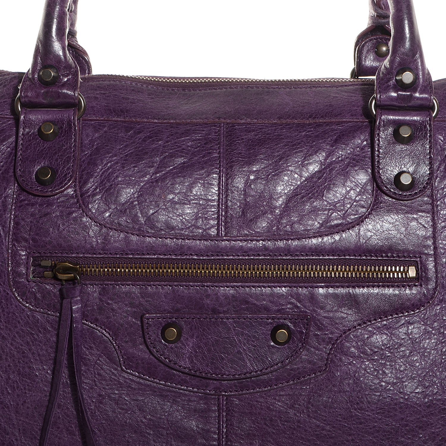 Balenciaga Agneau Classic Hardware Work Raisin 10 of 11