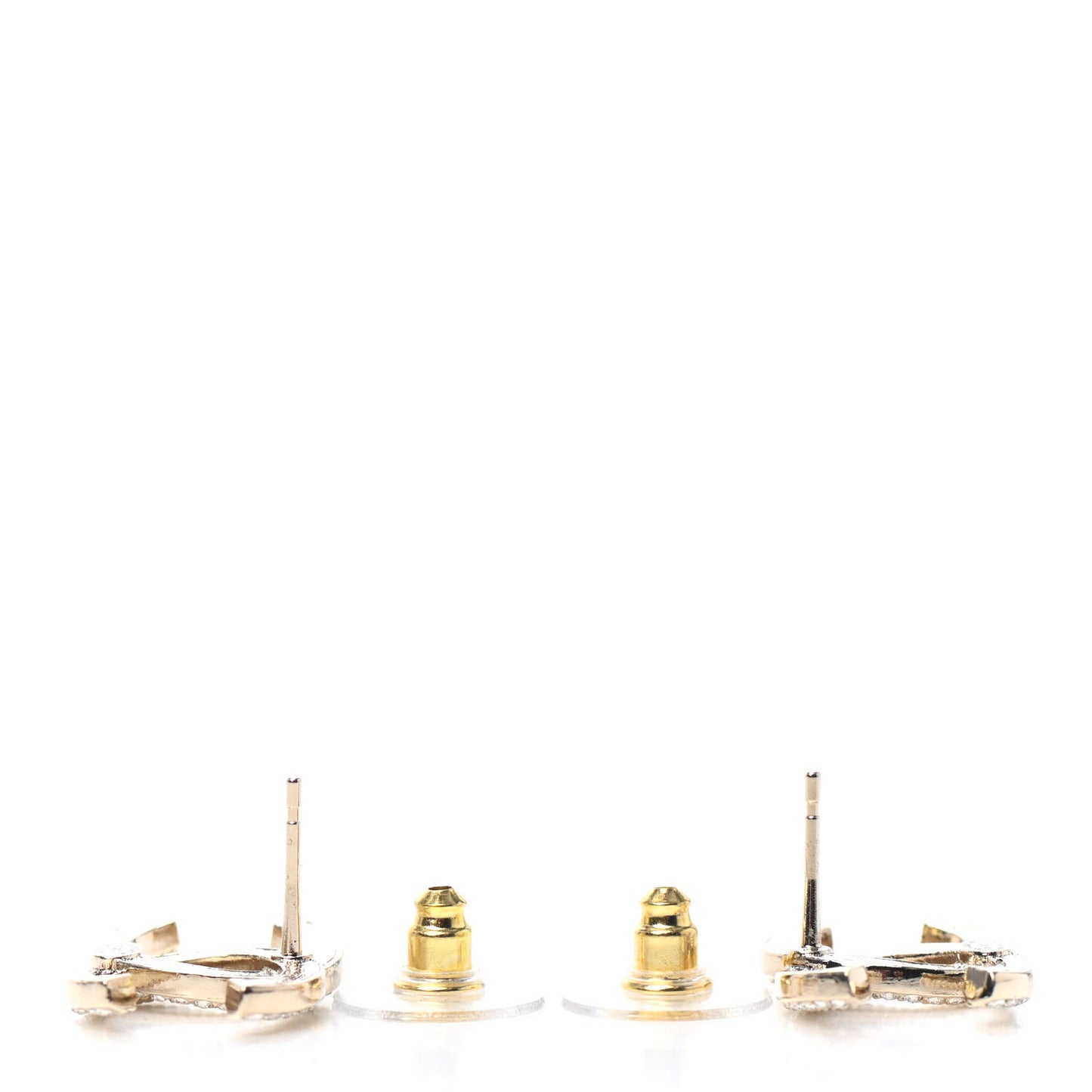 Crystal CC Earrings Gold