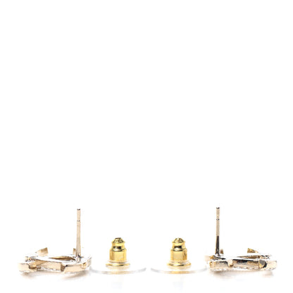 Chanel Crystal CC Earrings Gold 3 of 4