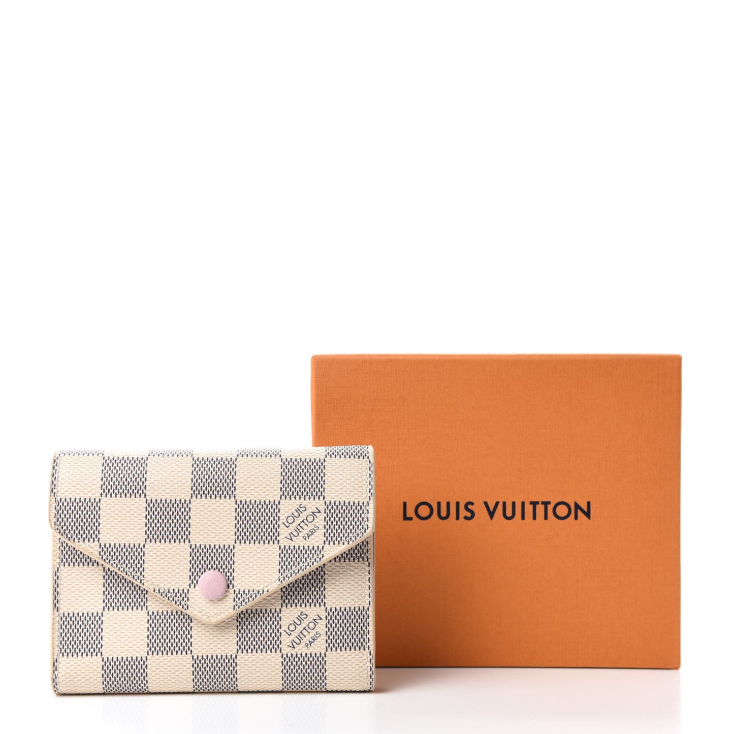 Damier Azur Victorine Wallet Rose Ballerine