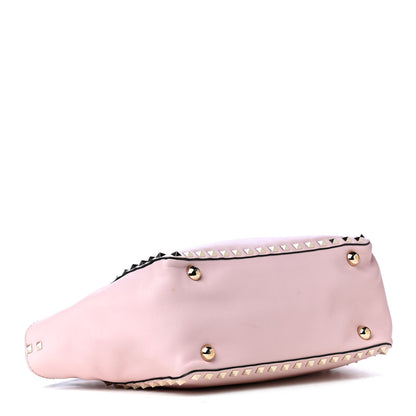 Valentino Garavani Vitello Small Rockstud Tote Water Rose 5 of 8