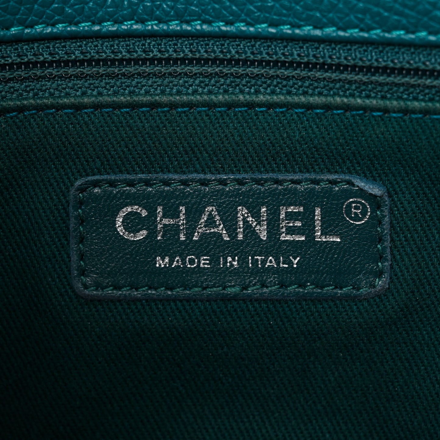 Grained Calfskin Stitched Small Messenger Flap Bag Teal