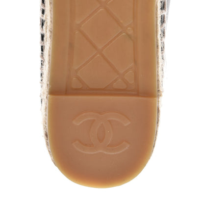Chanel Lambskin CC Espadrilles 37 Black 8 of 11
