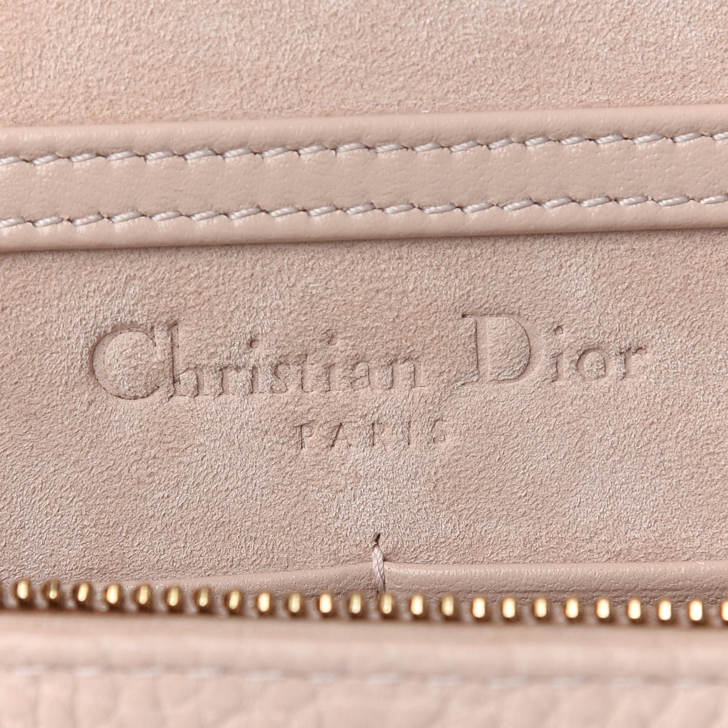 Christian Dior Grained Calfskin Diorama Wallet on Chain Pouch Rose Poudre 6 of 9