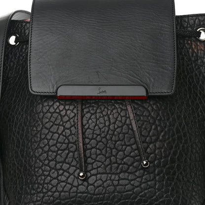 Christian Louboutin Pebbled Calfskin Fringe Lucky L Convertible Backpack Black 6 of 12