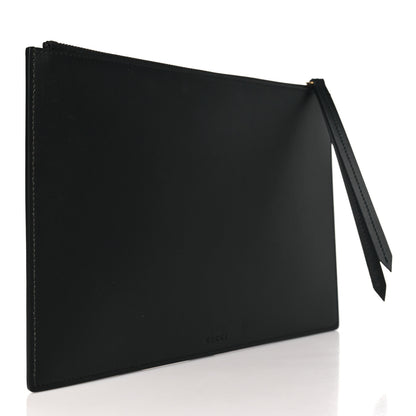 Gucci Calfskin GucciGhost Life is Gucci Zip Pouch Black 3 of 7