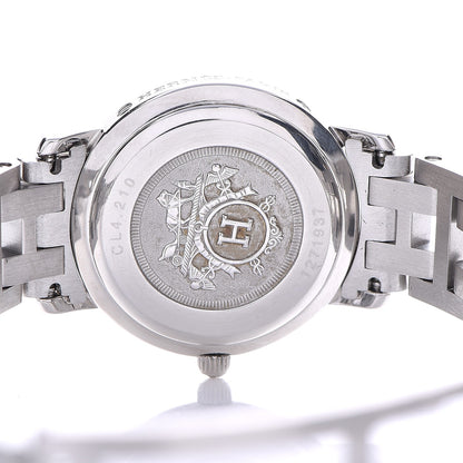 Hermes Stainless Steel 24mm Clipper Quartz Watch Gray 5 of 8