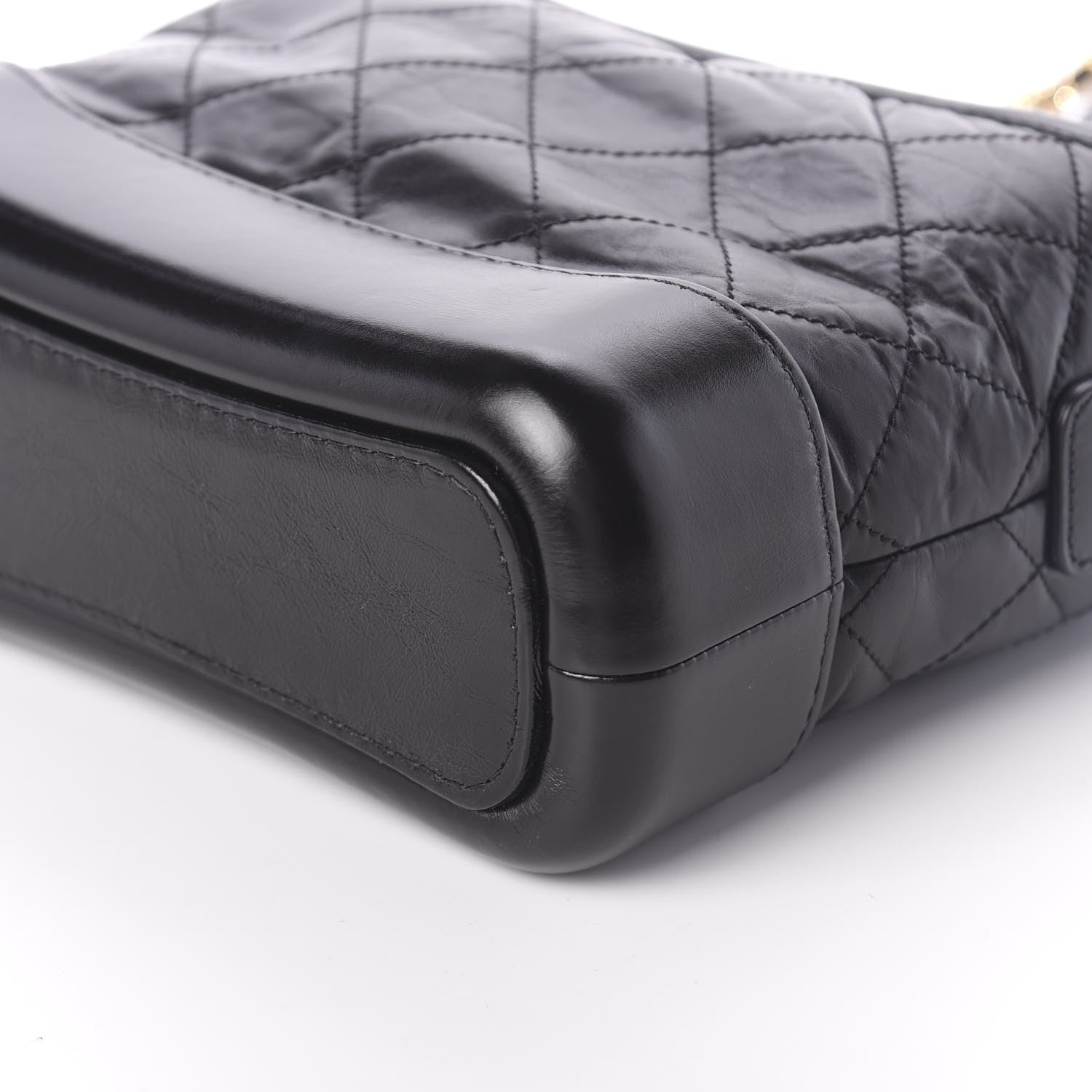 Chanel Aged Calfskin Quilted Small Gabrielle Hobo Black 11 of 11