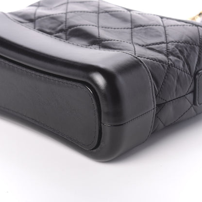 Chanel Aged Calfskin Quilted Small Gabrielle Hobo Black 11 of 11