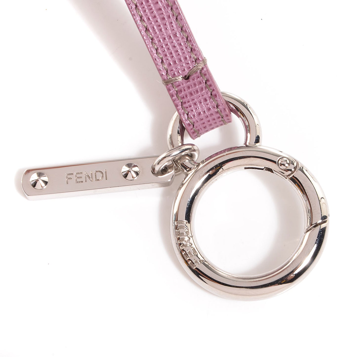 Fox Fur Vitello Mini Prisma Monster Bag Charm Lilac Perla