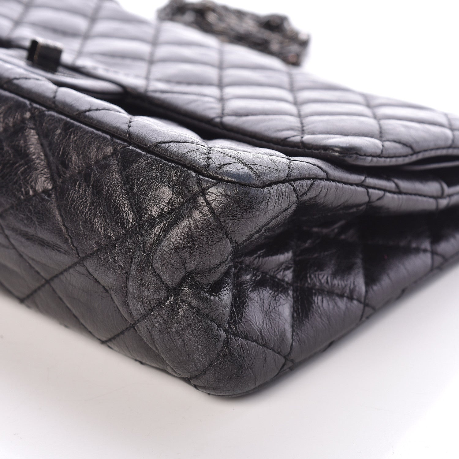 Chanel Metallic Aged Calfskin Quilted 2.55 Reissue 226 Flap So Black 10 of 10