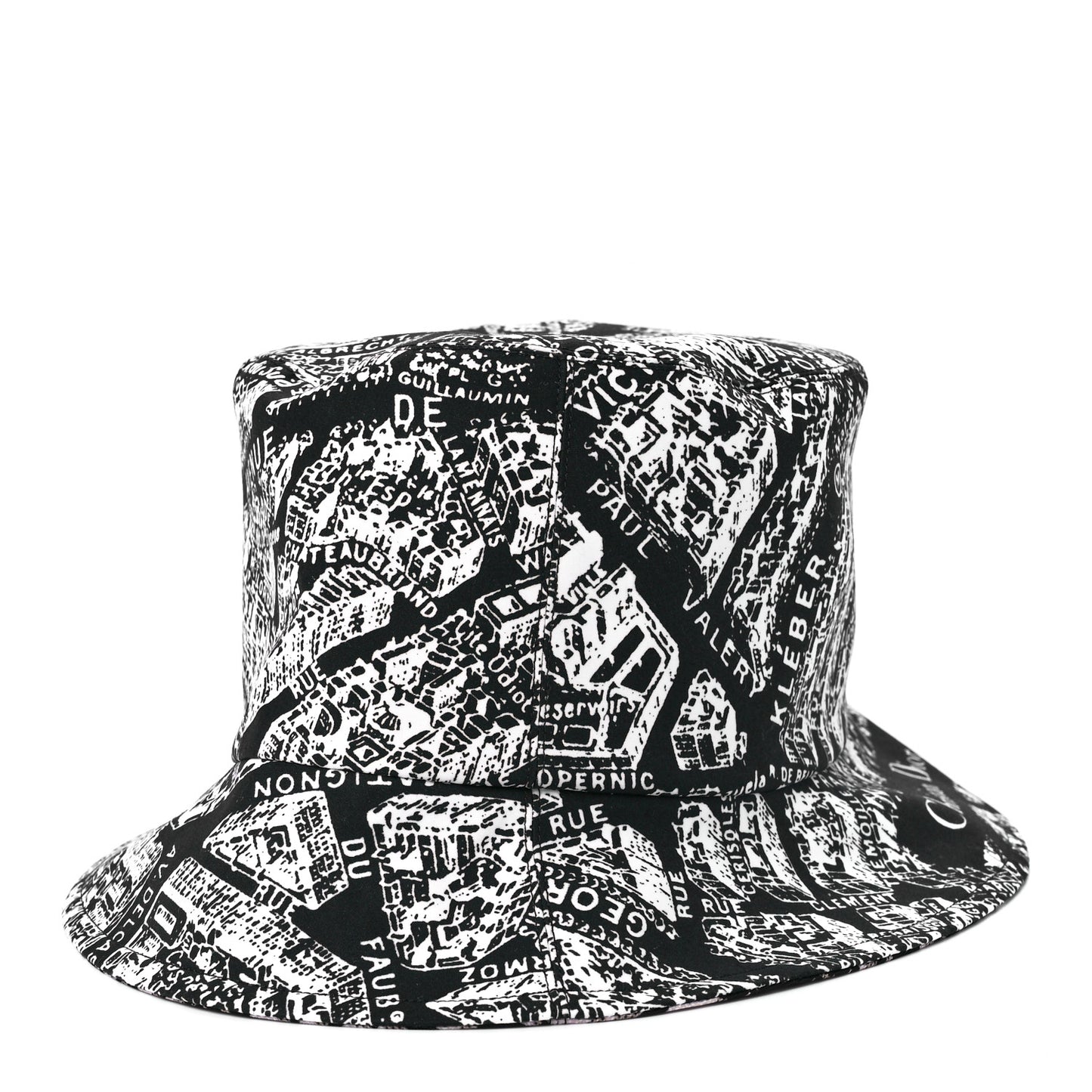 Oblique Plan De Paris Reversible Teddy-D Brim Bucket Hat 58 Black White