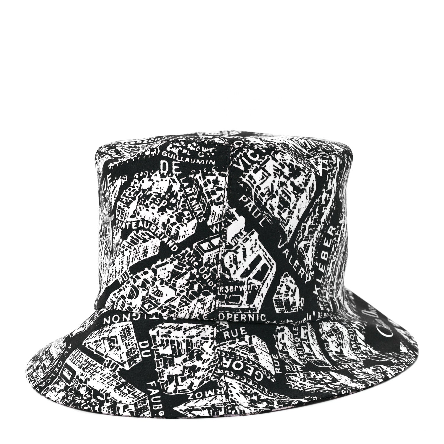 Christian Dior Oblique Plan De Paris Reversible Teddy-D Brim Bucket Hat 58 Black White 5 of 14