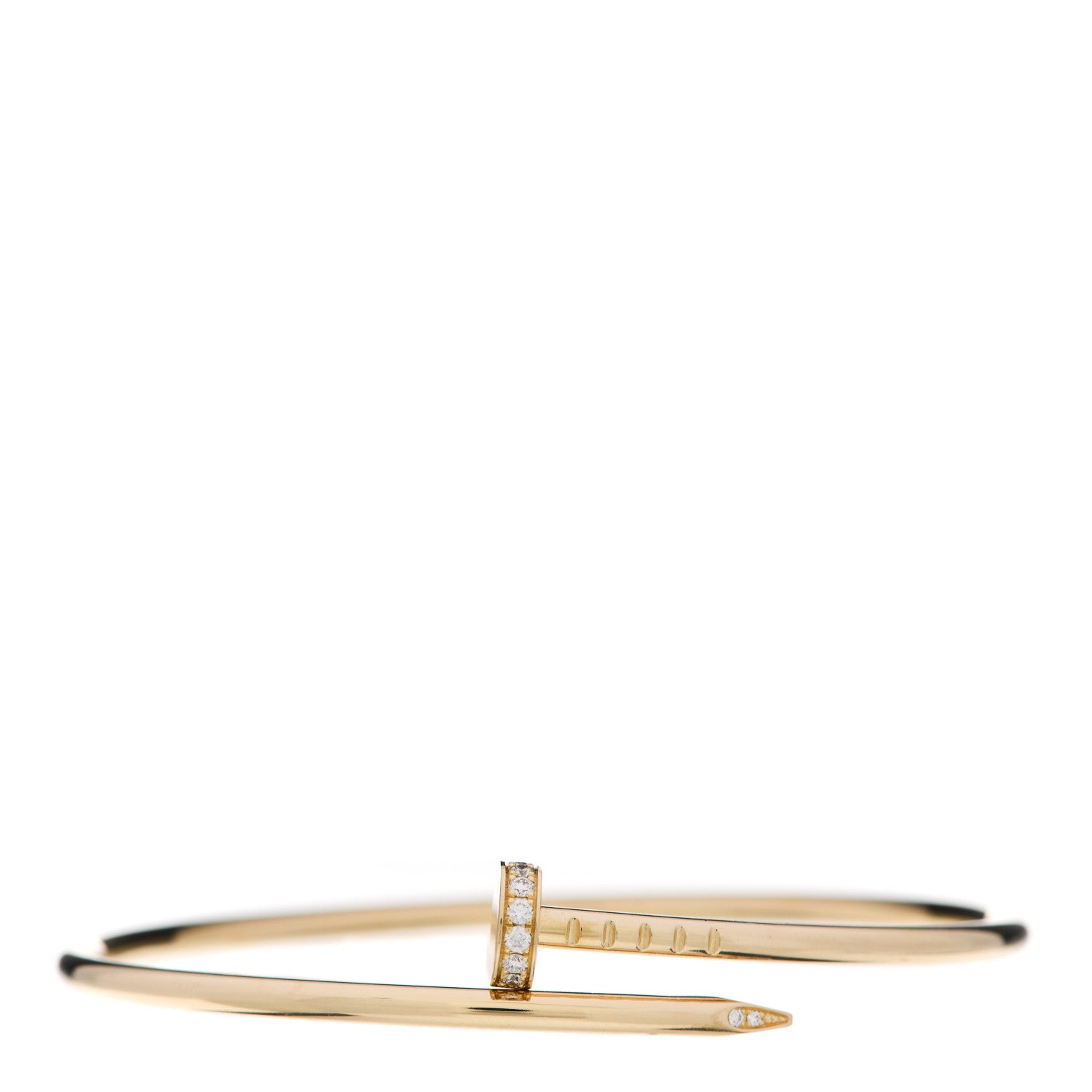 Cartier 18K Yellow Gold Diamond Small Juste Un Clou Bracelet 16 1 of 4