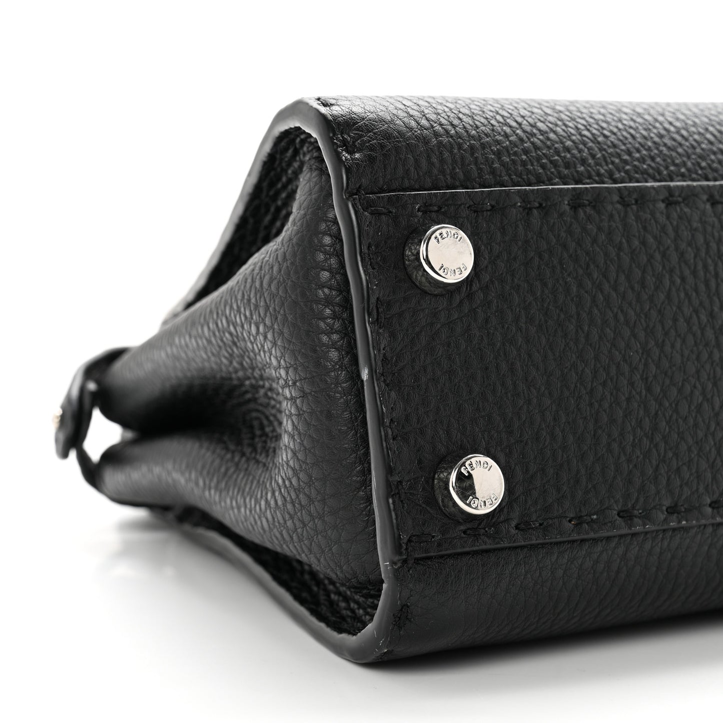 Cuoio Romano Selleria Bi-Color Mini Peekaboo Iconic Satchel Black Mou