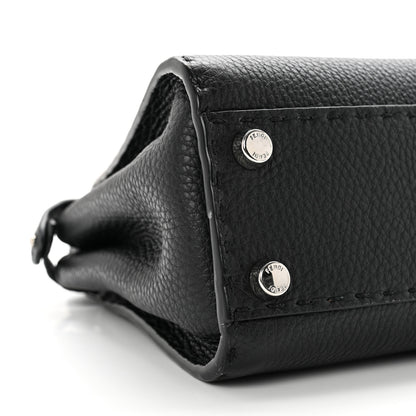 Fendi Cuoio Romano Selleria Bi-Color Mini Peekaboo Iconic Satchel Black Mou 7 of 8