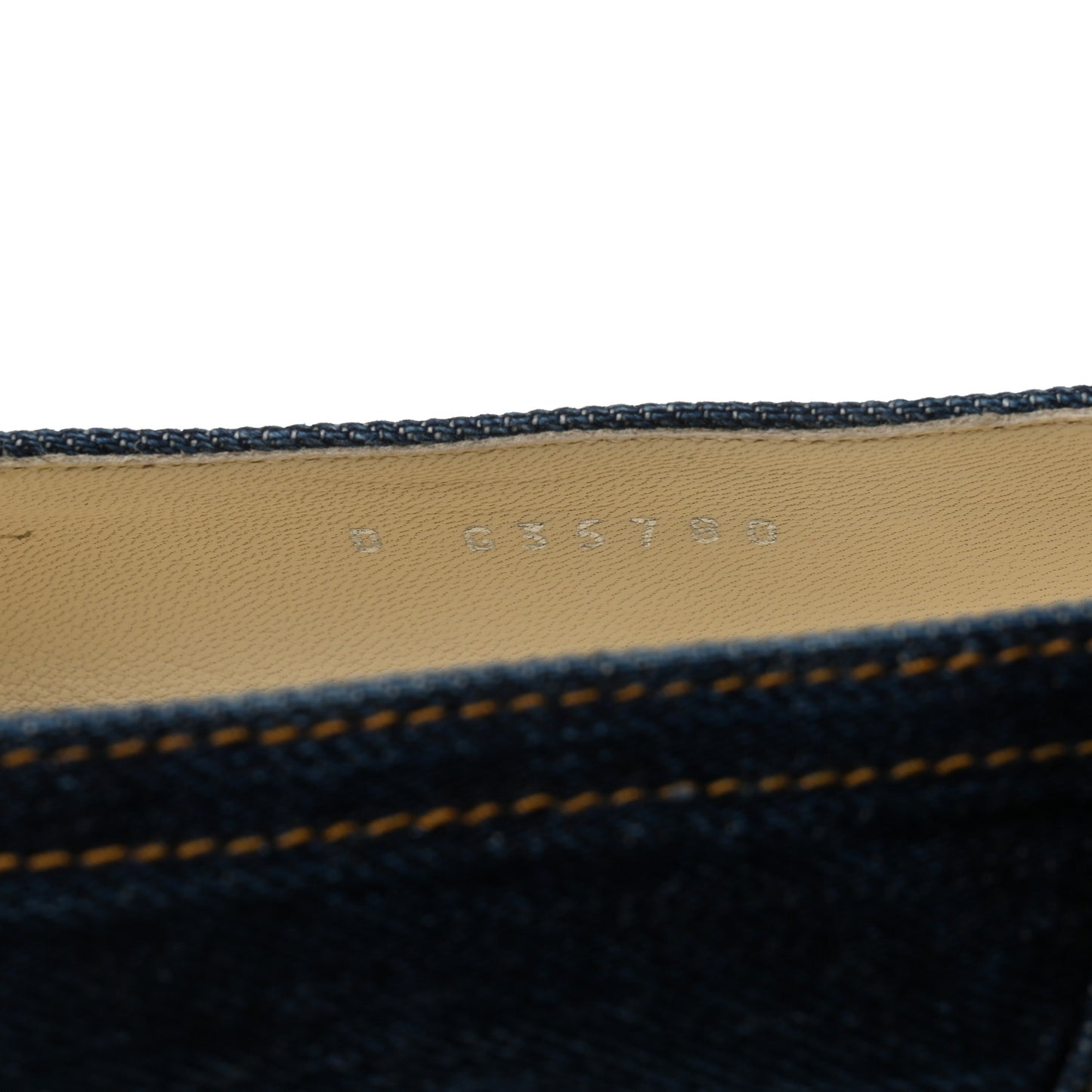 Denim CC Cap Toe Ballerina Flats 37 Navy Blue