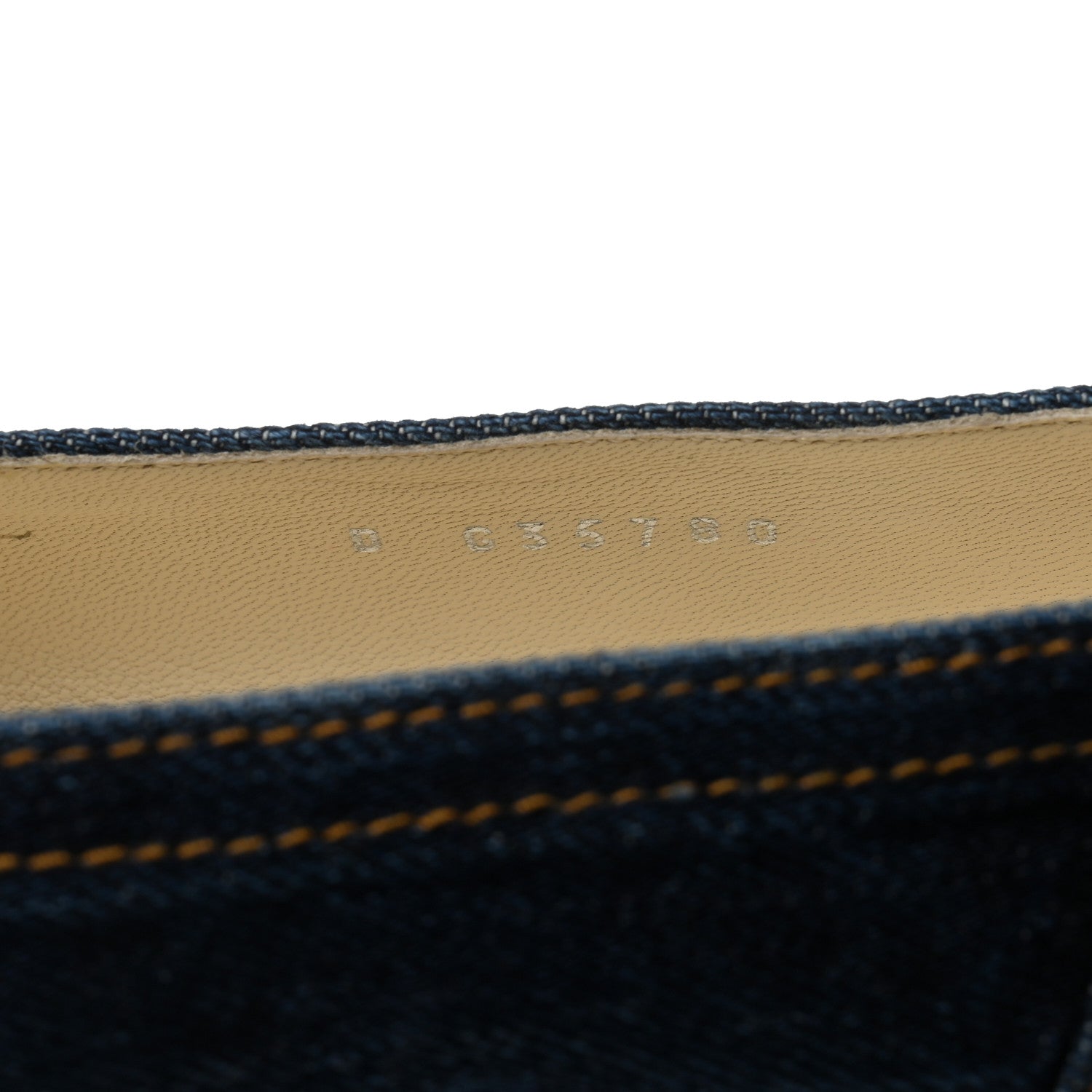 Chanel Denim CC Cap Toe Ballerina Flats 37 Navy Blue 6 of 9