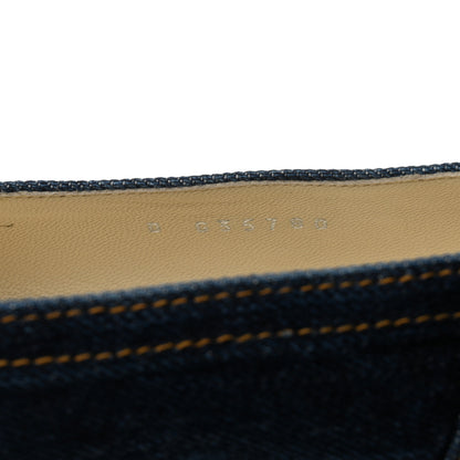 Chanel Denim CC Cap Toe Ballerina Flats 37 Navy Blue 6 of 9