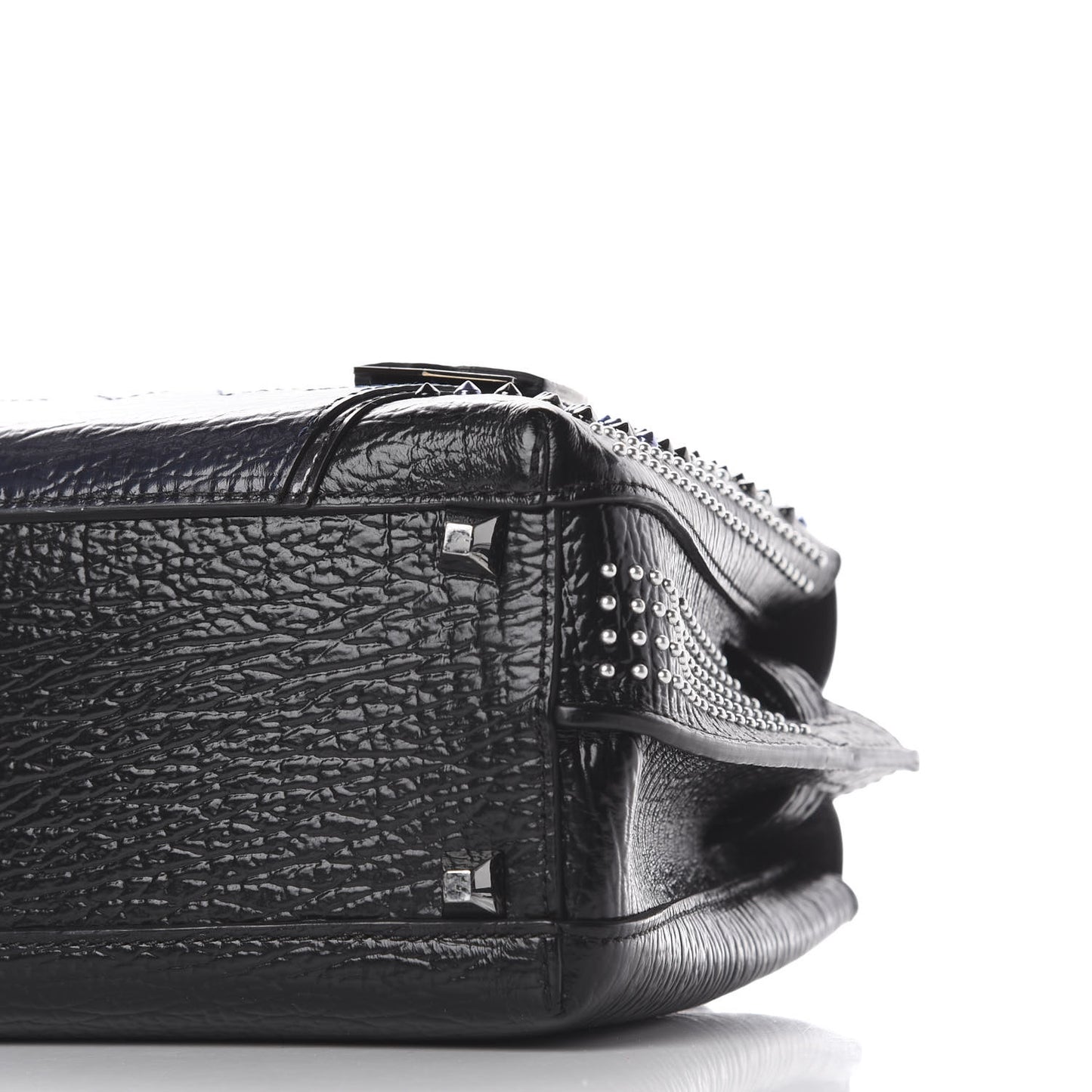 Calfskin Studded Cyber Studs Mini Milla Tote Black