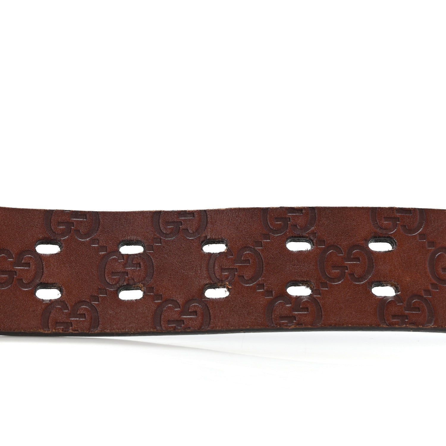 Gucci Guccissima Belt 85 34 Dark Brown 7 of 10