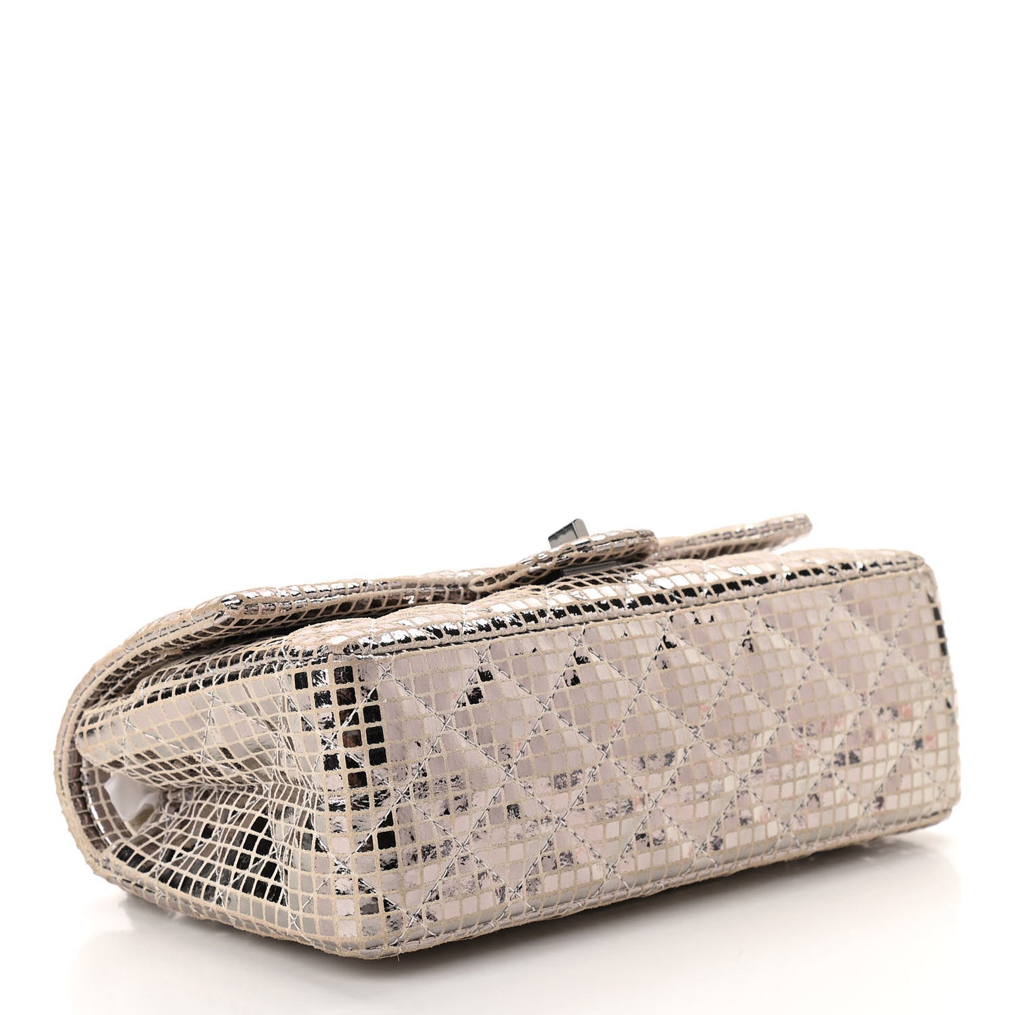 Suede Quilted Mirror 2.55 Reissue 225 Flap Silver