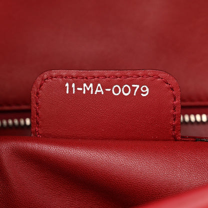 Christian Dior Lambskin Small Demi Lune Flap Red 7 of 10