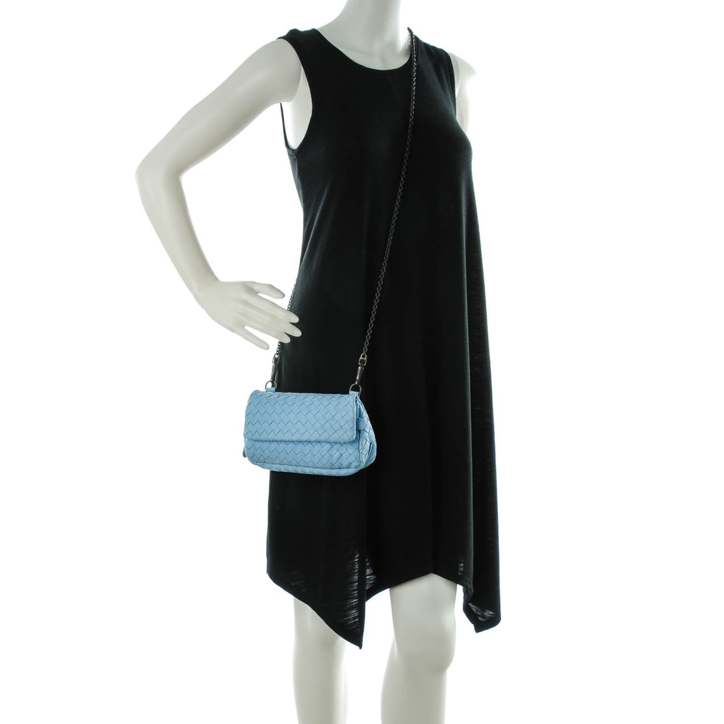 Nappa Intrecciato Small Chain Crossbody Ciel