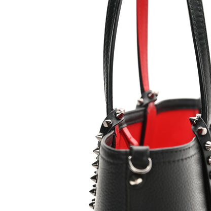 Christian Louboutin Calfskin Spikes Mini East West Cabata Tote Black 18 of 21