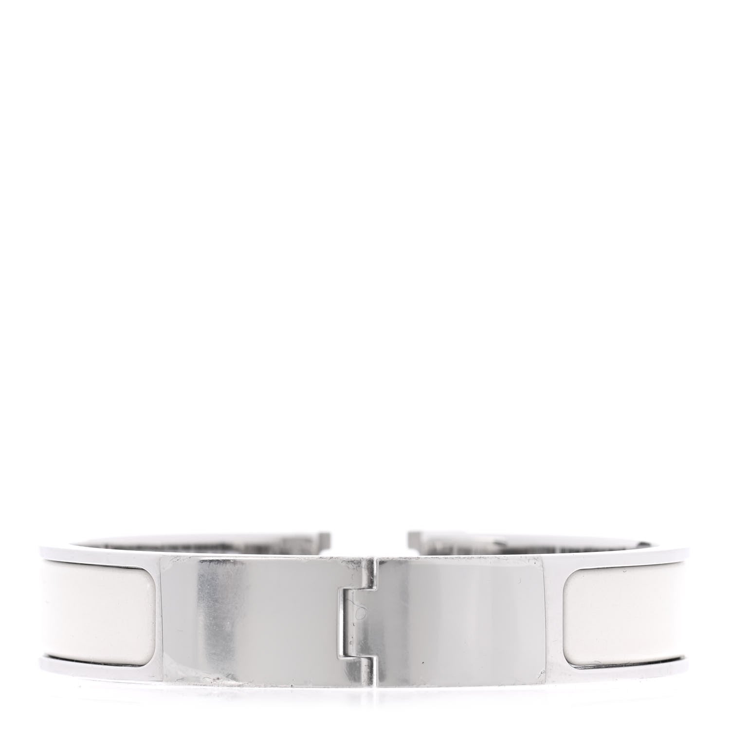 Hermes Enamel Narrow Clic Clac H Bracelet PM Pannacotta 3 of 4