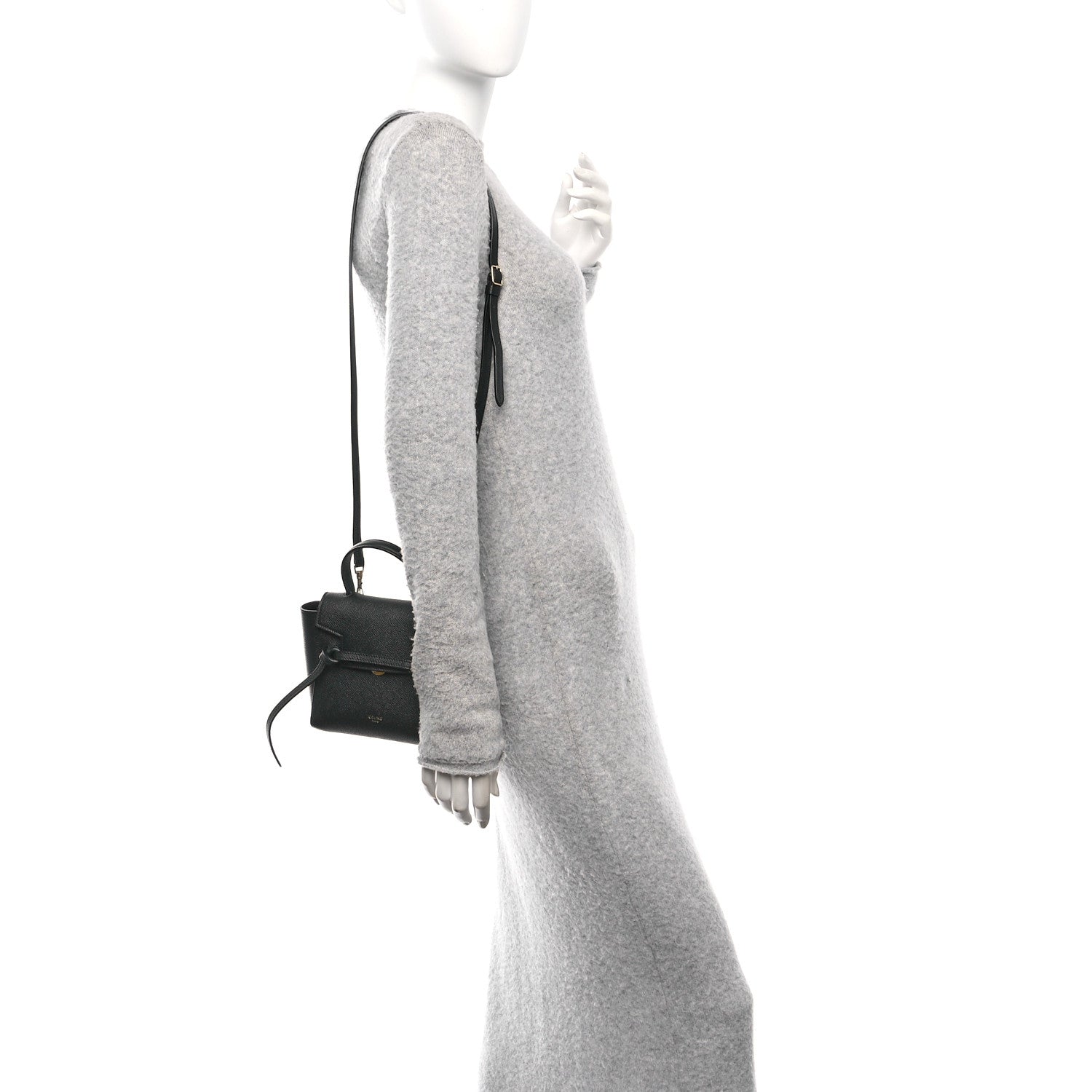 Celine Grained Calfskin Pico Belt Bag Black 2 of 10