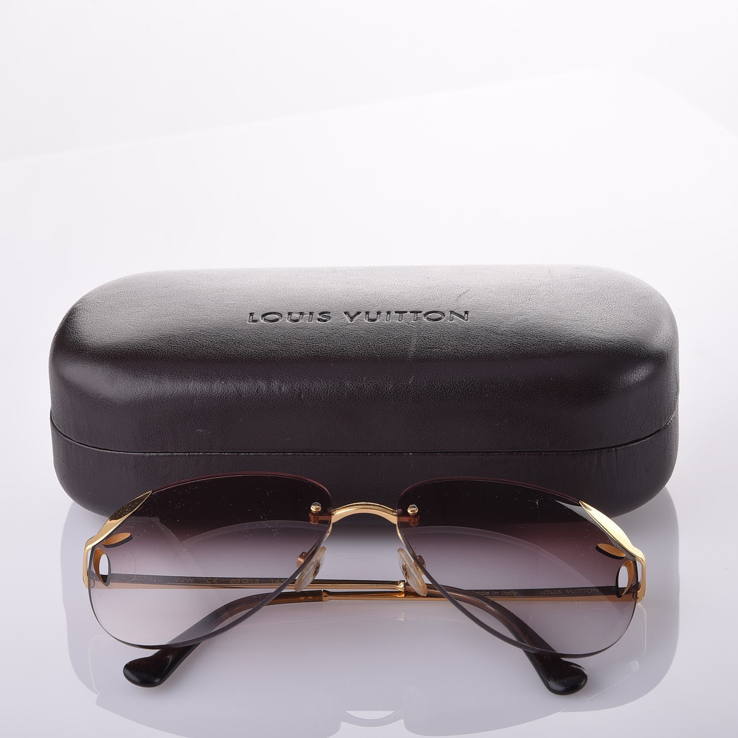 Louis Vuitton Lila Pilot Aviator Sunglasses Z0761U Brown 7 of 7