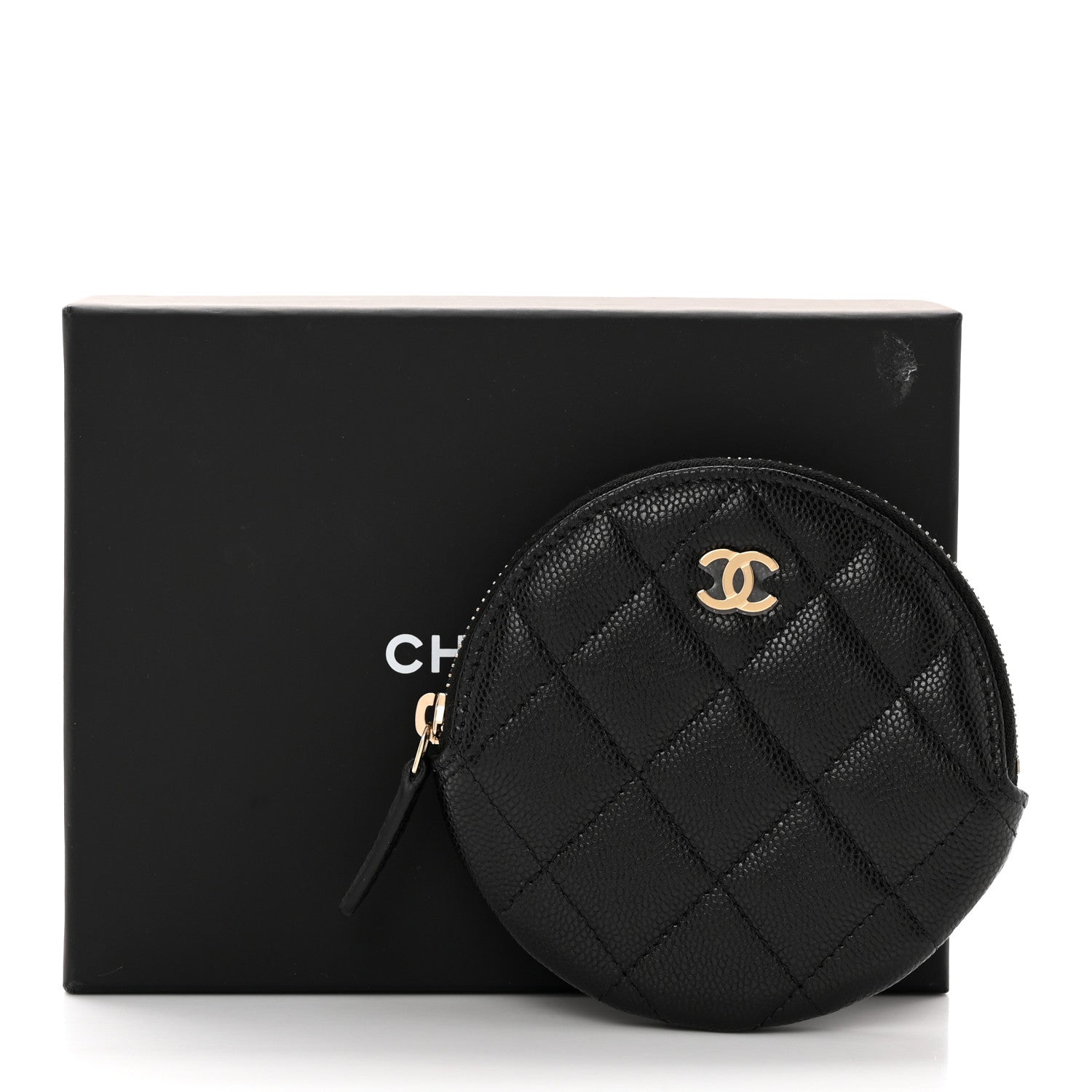 Chanel Caviar Quilted Zip Around Classic Coin Purse Black 8 of 8