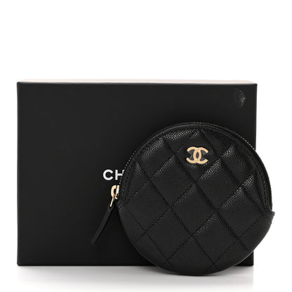 Chanel Caviar Quilted Zip Around Classic Coin Purse Black 8 of 8