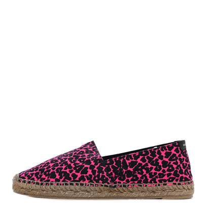 Saint Laurent Canvas Leopard Print Espadrilles 41 Fushia Black 1 of 9